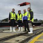 The independent panel (from left) John Lumsden, Hugh Leersnyder and Dr Mike Johnston (far right),...
