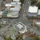 The intersection of (clockwise from  top) Frederick, George, London  and Pitt Sts. Photo from ODT...