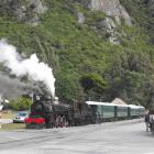 The Kingston Flyer starts up for its first trip of the year after the boiler of locomotive Ab 795...