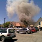 The kitchen of the Creek Cafe and Bar in Wanaka goes up in smoke on Saturday. Photo supplied.