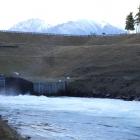 The Lake Hawea Control Dam, seen from the downstream side. Photo by the ODT.