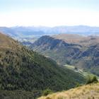 The landscape seen from the Ben Lomond Saddle (towards the Gorge Rd leading from Queenstown...