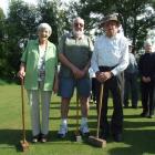 The last three Balclutha Croquet Club members Gladys Davidson, John Fitzsimmons, and Ray Larsen...