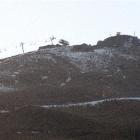 The lower reaches of Coronet Peak Ski Area, showing only a dusting of snow yesterday afternoon....