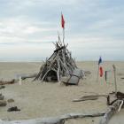 The MacPherson tepee recently, at Port Molyneux near Kaka Point. Photo by Helena de Reus.