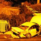 The male driver of this vehicle died at the scene of a crash on Taieri Rd in Dunedin, just west...