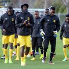 The Mali under-20 football team trains at Logan Park in Dunedin yesterday. PHOTOS: CRAIG BAXTER...