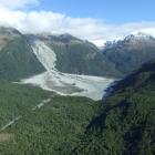 The massive landslip in the Dart Valley within the Te Koroka/Slip Stream area at Sandy Bluff,...