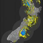 The MetService rain radar picture at 3pm today.