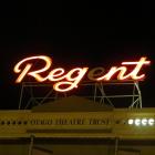 The neon sign atop the Regent Theatre is missing the 
...