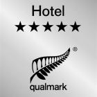 The new-look Qualmark star rating logo for hotels. Star-rated holiday parks and backpackers will...