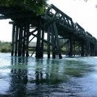 The northern portion of the twin bridges across the Waitaki River at Kurow. Photo by David Bruce.