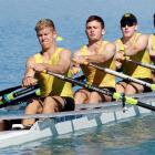 The Oamaru Rowing Club crew of (from left) Mark Taylor, Charlie Wallis, Jared Brenssell and James...