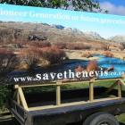 The Otago Fish and Game Council's Nevis River billboard. Photo by Rosie Manins.