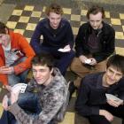 The Otago youth bridge team (clockwise from left) Glenn Coutts (18), Sam Coutts (21), James...