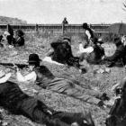 The Pelichet Bay Butts at the annual prize firing in 1905.  Photo by Otago Witness.