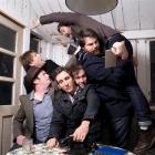 The Phoenix Foundation, with Luke Buda climbing over top,  take  time out in Berlin ahead of...