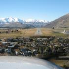 The pilot's view on the approach to runway 5 at Queenstown Airport. Photo supplied.