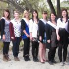 The princesses competing for the title of 2011 Blossom Festival Queen from left: Jess Linwood (17...