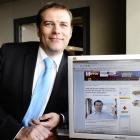 The real Mike Royston, with a British newspaper's coverage of his identity theft by one of the...