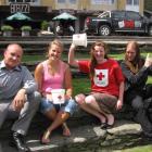 The Rock Queenstown general manager Tim Lockhart (left) with X-It Youth worker Laura Cross, X-It...