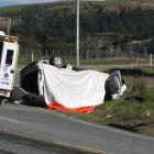 The scene of the fatal crash. Photo by Mark Price.