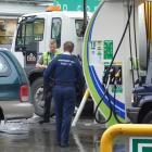 The scene of yesterday's accident at the BP Frankton service station, where a man was injured...