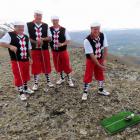 The Seqel Sledgers (from left) Hansells Food Group chief executive Ross MacKenzie, of Auckland,...