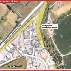 The shaded area shows part of the reserve along the Frankton industrial area, where a fencing...