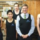 The South Otago High School young enterprise group Platinum Enterprise is selling singlets to...