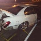 The stolen car involved in the chase.