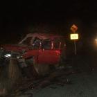 The Toyota Land Cruiser involved in a fatal crash in Maheno on Saturday. Photo supplied.