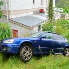 The trapped driver of a car which skidded in South Rd yesterday was rescued by firefighters after...