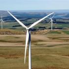 The turbines turn at TrustPower's Mahinerangi wind farm, in the hills about 70km west of Dunedin....