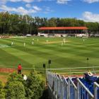 The University Oval during the New Zealand-Pakistan cricket test in November 2009 won by the...