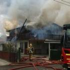 The upper floor of the Motu's house was destroyed in the fire. Photo by APNZ.