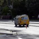 The van travelled more than 100m and disappeared around the bend still in the wrong lane. Photos...