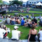 The Village Green crowd watches Queenstown band the Flaming Drivers perform during the Rock 4...