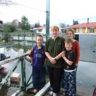 The Walker family (from left) Kain, Shelley, Ethan and Jessica, will have to wait for about four...