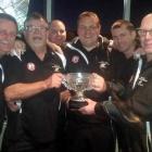 The winning New Zealand PBA bowls team of (from left) Rob Ashton (Auckland), Ken Walker (Dunedin)...
