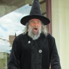 The Wizard lectures passers-by  on the evils of feminism outside Annie's Victorian Tea Rooms in...