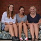 Third-year University of Otago students (from left) Rebecca Jackson, Paige Searing and Eilish...