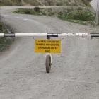This barrier on Mead Rd prevents public access during the lambing season. Photo by Mark Price.