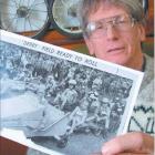 Those were the days: Trolley derby enthusiast Dave Goodman with an Otago Daily Times photograph...