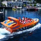Thunder Jet boat heads off from Queenstown Bay. Photo by James Beech.