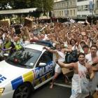 Toga Party chaos in the Octagon in Dunedin. Photo from <i>ODT</i> files.