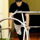 Tom Davie trains on the bobsleigh at the New Zealand Academy of Sport (South Island) in Dunedin...