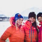 Top international freeskiers (from left) Austrian Sandra Lahnsteiner, Wanaka's Janina Kuzma and...