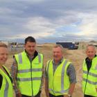 Touring the site of Oamaru’s planned $21million retirement village are (from left) Observatory...