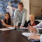 Tourism Dunedin staff (from left) Sharon O'Loughlin, Gil Abercrombie, Bree Jones, Josh Jenkins,...